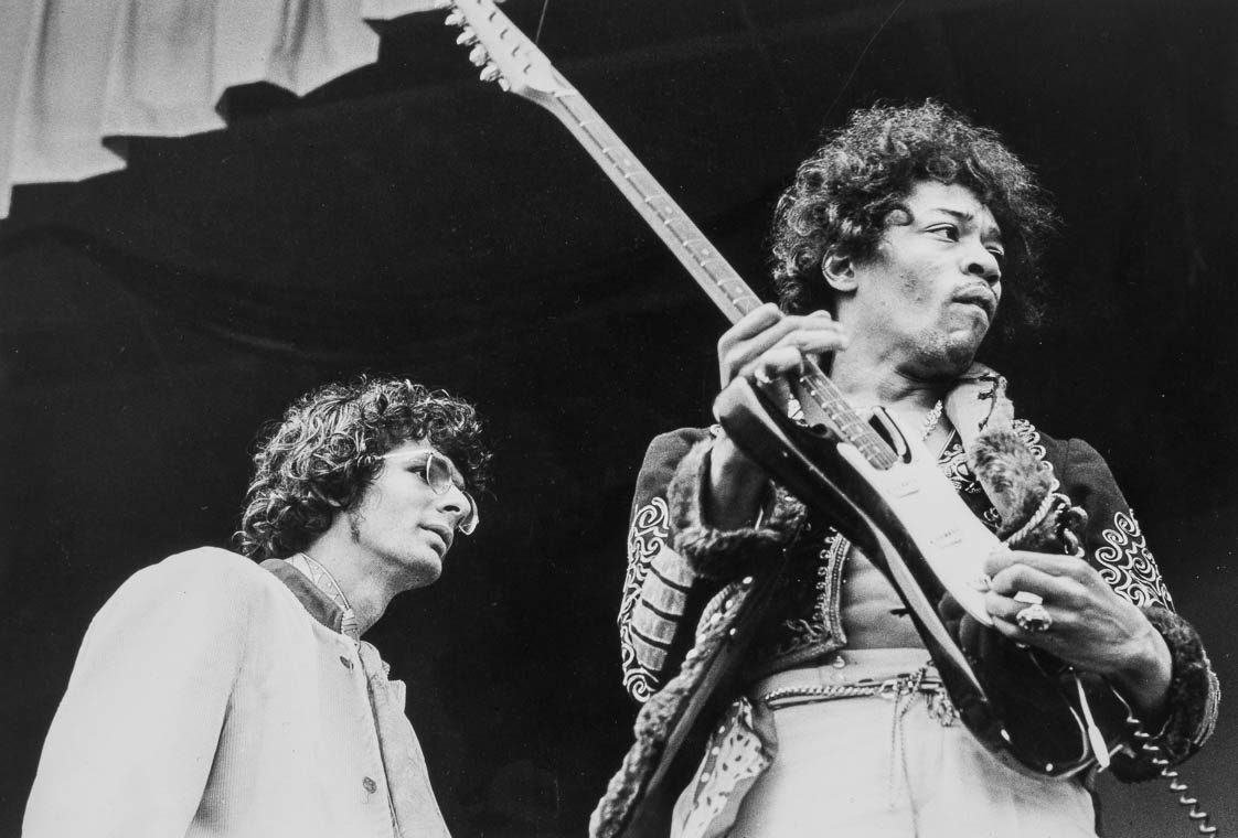 Al and Jimi Hendrix at Monterey Pop