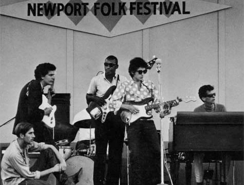Al Kooper at soundcheck with Dylan at Newport